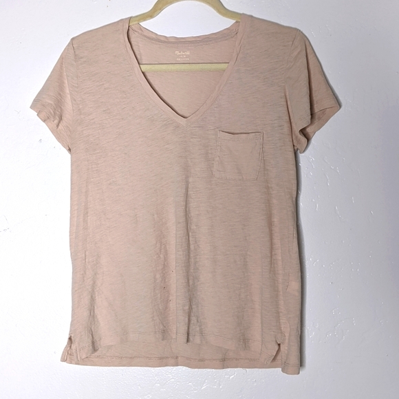 Madewell Whisper Cotton V Neck Pocket Tee - Picture 1 of 9